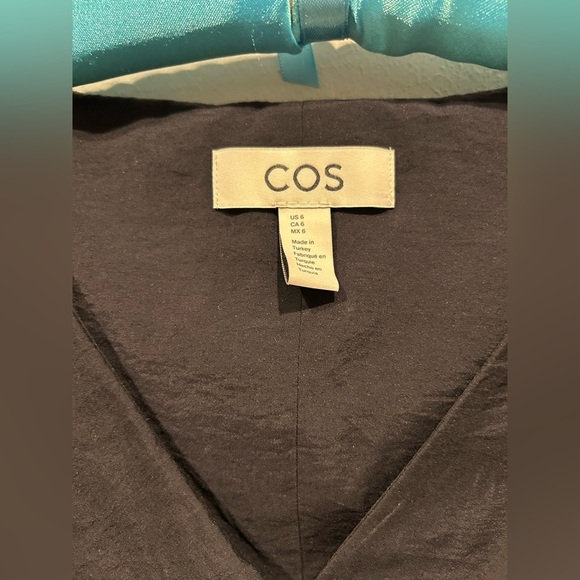 COS Asymmetric Navy Maxi Sleeveless Dress / Size 6 / - Picture 5 of 11